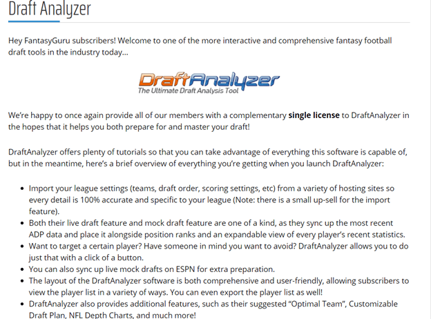 draft analyzer preview page