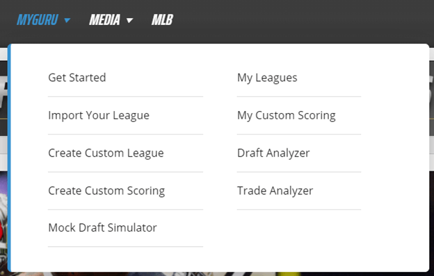 my guru dropdown