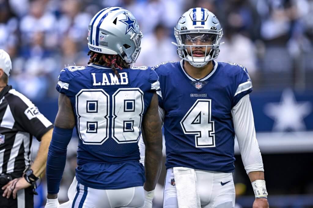 CeeDee Lamb and Dak Prescott - Cowboys