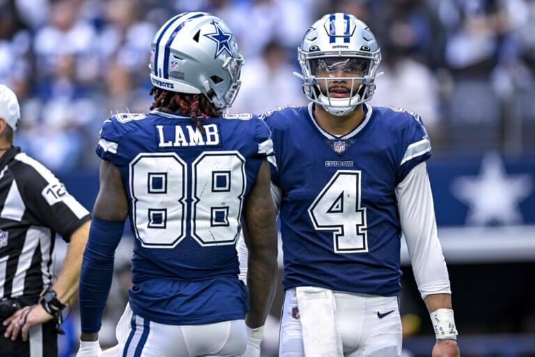 CeeDee Lamb and Dak Prescott - Cowboys
