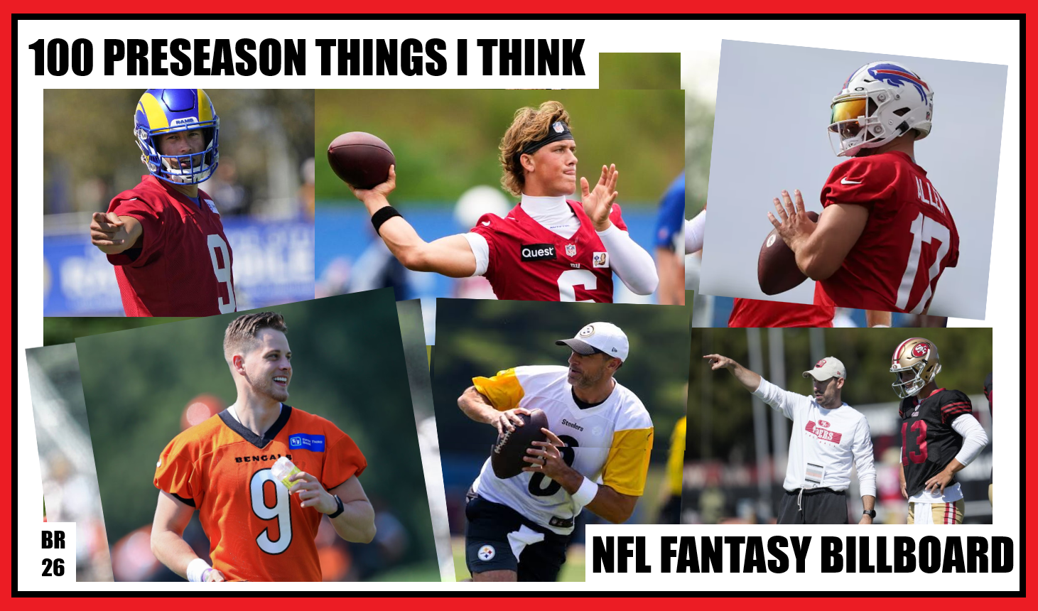 Fantasy Billboard: 100 Preseason Things I Think